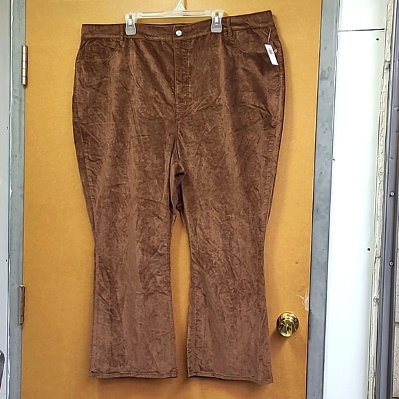 Old Navy Denim - Old Navy Size 26 Brown Velvet Higher High Rise Flare Jeans